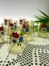 Стопки Калининский СЗ. 50мл Тонкое стекло, люстр, цветочная деколь. Цена за 1шт. Картинка 3